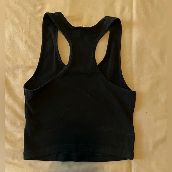 Black Racerback Crop Tank - Picture 3 of 3